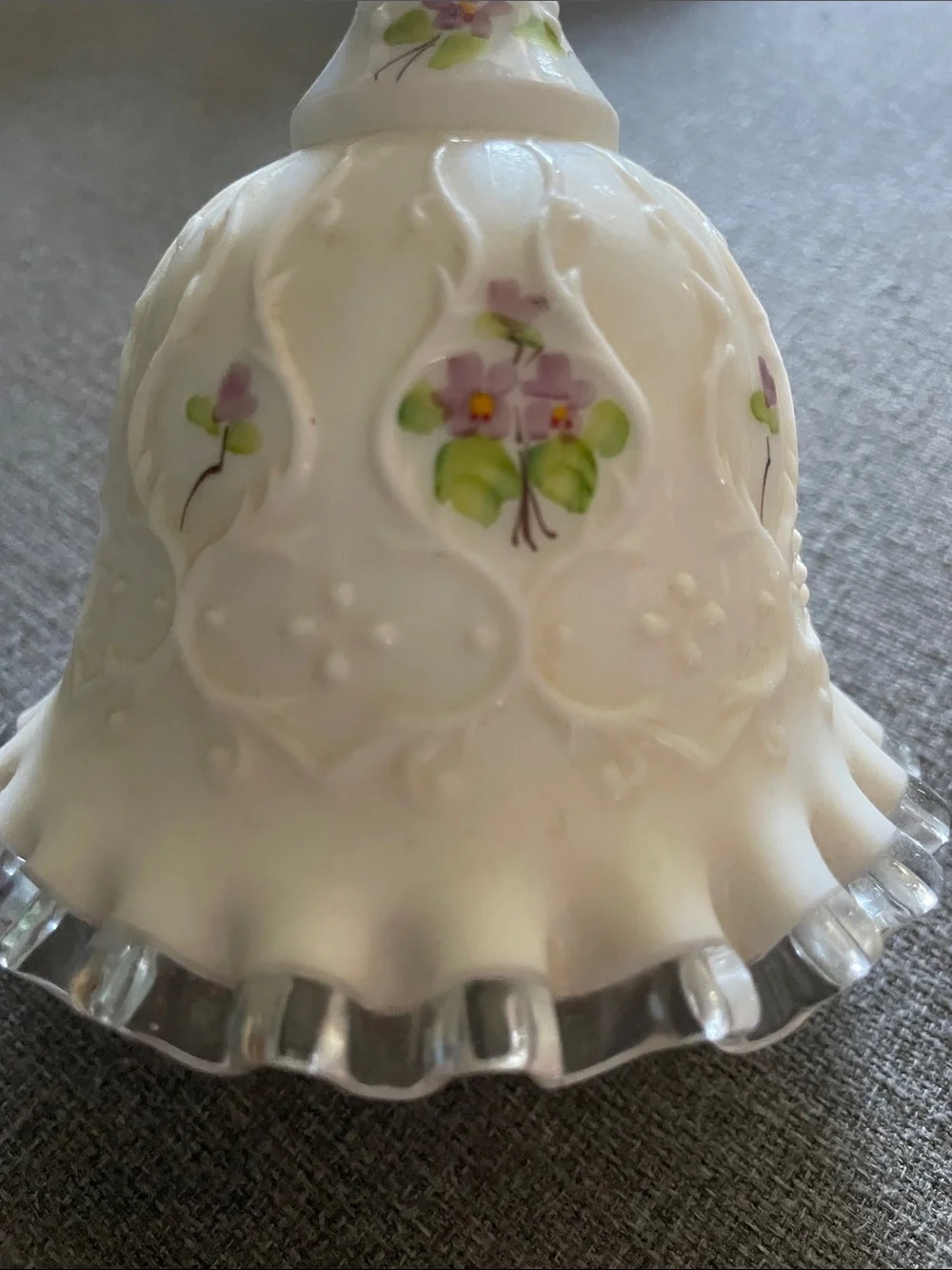 Fenton Silvercrest Bell signed Linda Fleming inside